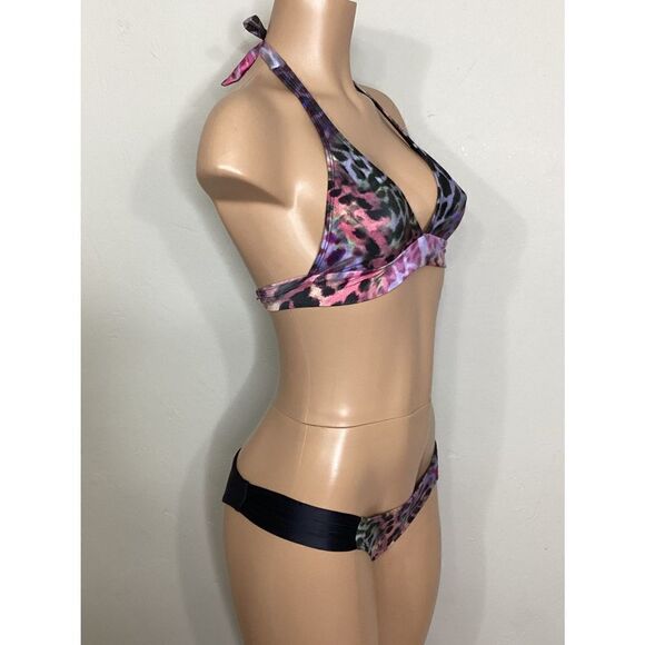 New. Pilyq multicolored cheetah print bikini. Small   Retail $149 - Picture 4 of 8